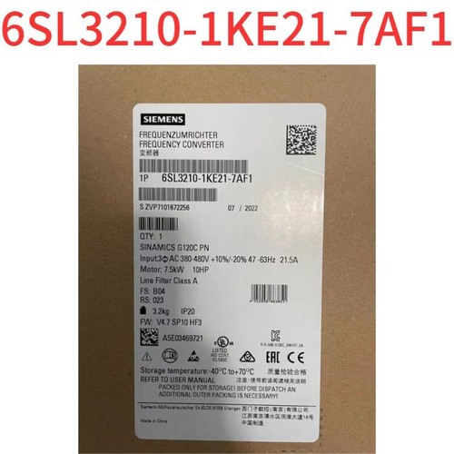 New 6SL3210-1KE21-7AF1 SINAMICS G120C RATED POWER 7,5KW WITH 150% OVERLOAD FOR 3 - Picture 3 of 3