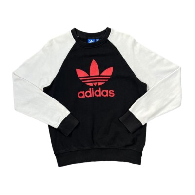 ADIDAS Trefoil Big Logo Spellout Graphic Raglan Sweatshirt Women's