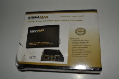 ^^ SIGNAMAX Gigabit Ethernet Glasfaser Media Konverter - Neu (TPS43)