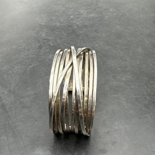 USED Juan Willie Navajo Native American 925 Sterling Silver Cuff Bracelet 65g - Picture 6 of 19