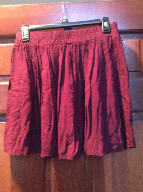 Details About Women S Maroon Skater Skirt From Bethany Mota Size Large