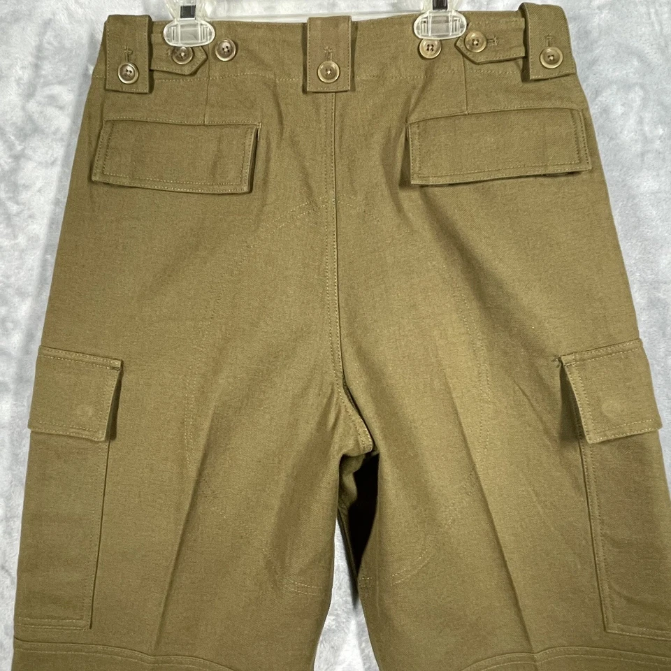 DKNY Cargo Pants Mens 32x30 Green Army Paratrooper Military Wool Blend Vintage - Image 2 of 4