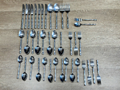 Lot 40 pcs Rebacraft MCM Royal Bamboo Stainless Japan Flatware Knife Fork Spoon