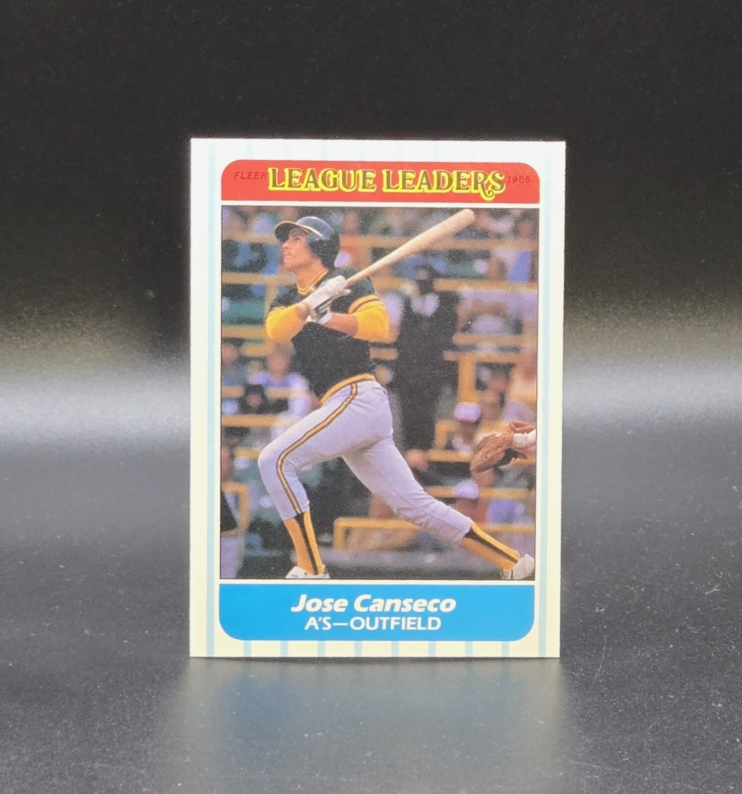 1986 Fleer Walgreens League Leaders JOSE CANSECO Rookie Card #3 Oakland A's
