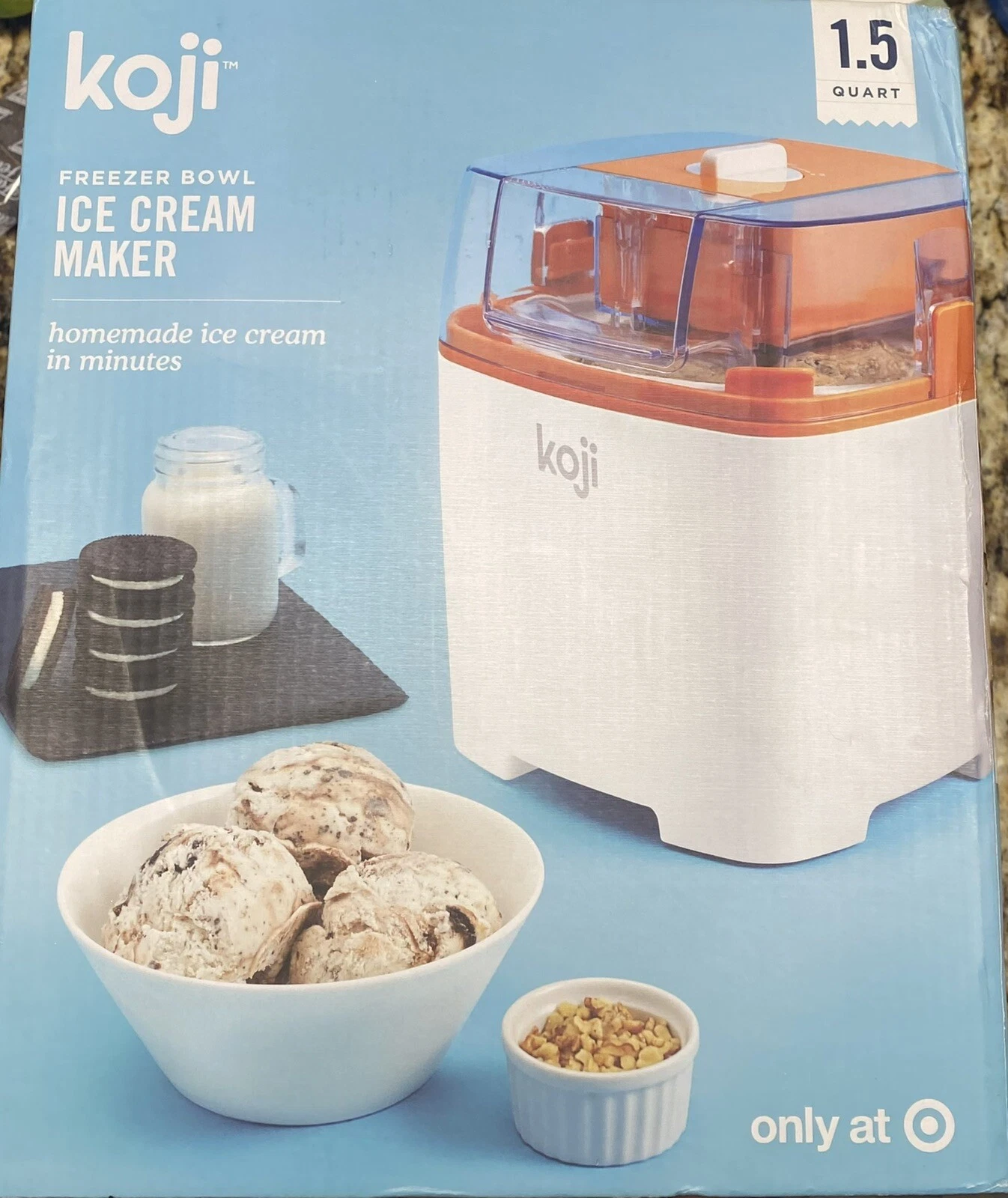 Koji Ice Cream Maker 1.5 Quart Modern Treat Maker - NEW