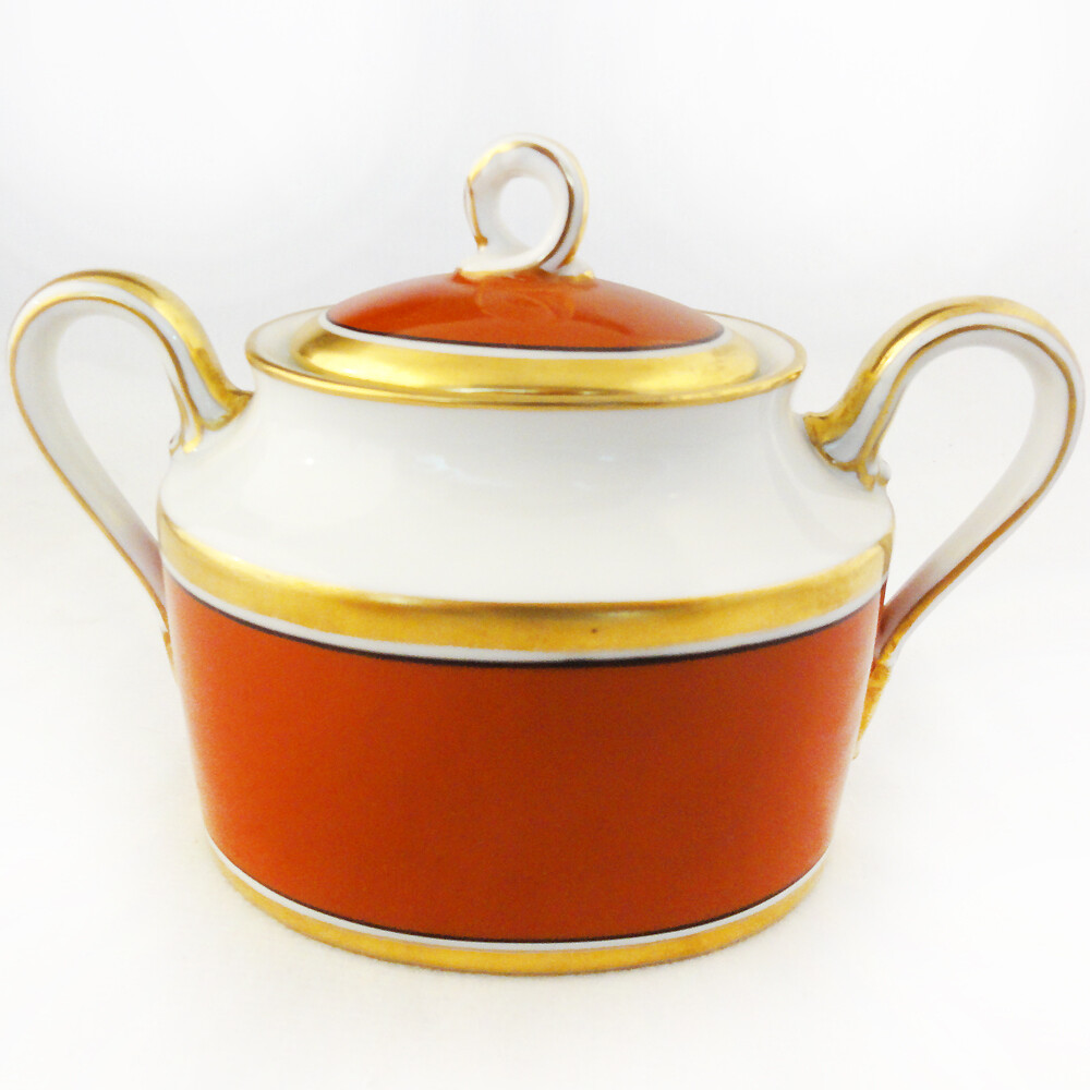 CONTESSA RUST RED by Richard Ginori Covered Sugar Bowl NEW NEVER