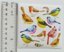 Violette Stickers - WATERCOLOR BIRDS - 4x4 Square Sheet of Stickers K113