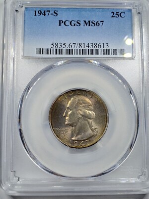 1947-D ワシントン シルバー クォーター MS67 PCGS 1947-S PCGS MS67