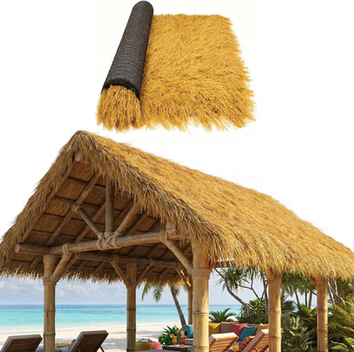 15Ft Fireproof Artificial Thatch for Tiki Bar & Hawaiian Party Decor