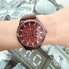 Fossil BQ3285 Modern Sophisticate Multifunction Wine Leather Watch