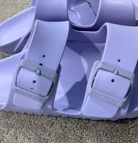 BIRKENSTOCK ARIZONA EVE LAVENDER RUBBER DOUBLE STRAPS SLIDES GR. 41/11 - Bild 2 von 8