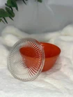 Vintage Anchor Hocking 9” Fire-On Orange Refrigerator Dish- Collectible, Gift