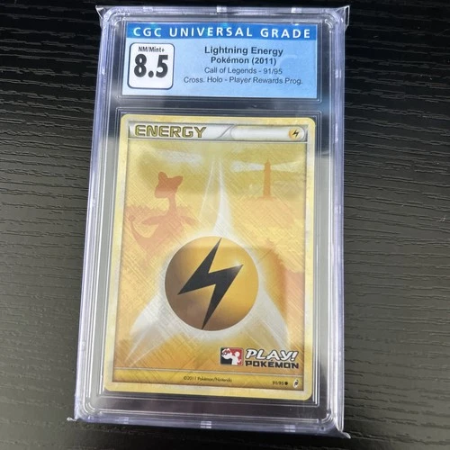 2011 POKEMON CALL OF LEGENDS 91/95 LIGHTNING ENERGY HOLO CGC 8.5 PLAY PROMO