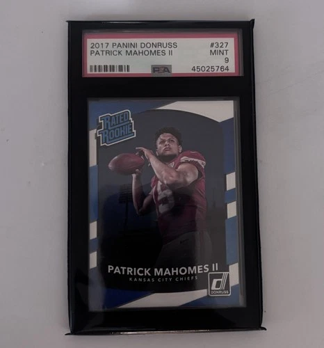 2017 PANINI DONRUSS #327 PATRICK MAHOMES II RC RATED ROOKIE PSA 9 ⭐️