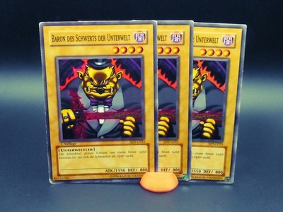 Yugioh Playset 3x Baron des Schwerts der Unterwelt SDY G033/ Common/ Good
