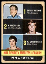 1972 Topps CREASED #65 Watson Magnuson Dornhoefer