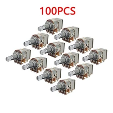 100pcs A250K Guitar Push Pull Potentiometer Volume Pots Linear Taper Long Shaft
