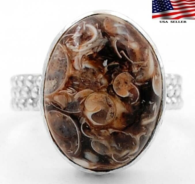 Natural Turtella Jasper 925 Sterling Silver Ring Jewelry Sz 7 @19-9