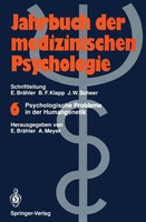 Psychologische Probleme In Der Humangenetik Annelene Meyer (U. A.) Taschenbuch