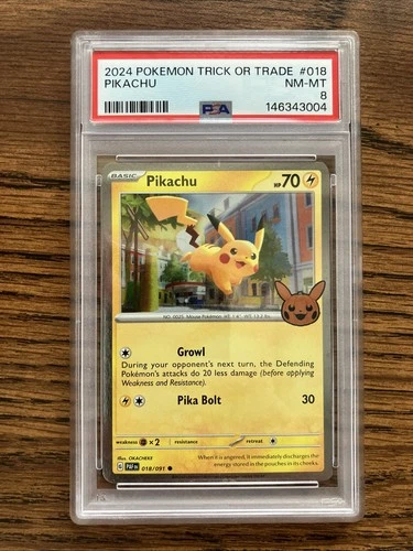 Pikachu 2024 Truck Or Trade 018 PSA 8 Near Mint #018