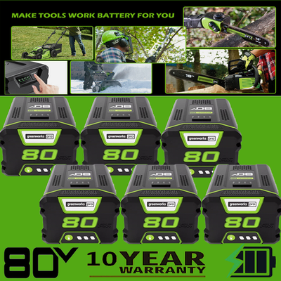 #ad #ad 1 6PACK For Greenworks 80V Pro 5.0Ah Lithium Battery GBA80200 GBA80400 Battery $337.98