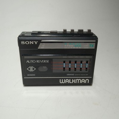 SONY Walkman WM-F60 Cassette Player Radio Black Untested as is Vintage