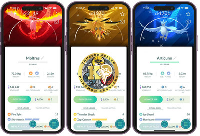 P.T.CentraI GO  Shiny Moltres Zapdos Articuno Background Go Tour...