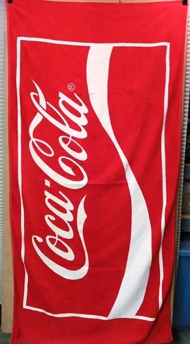Coca Cola Vintage Beach Pool And Towel Coke Advertising 30" X 58" CLEAN