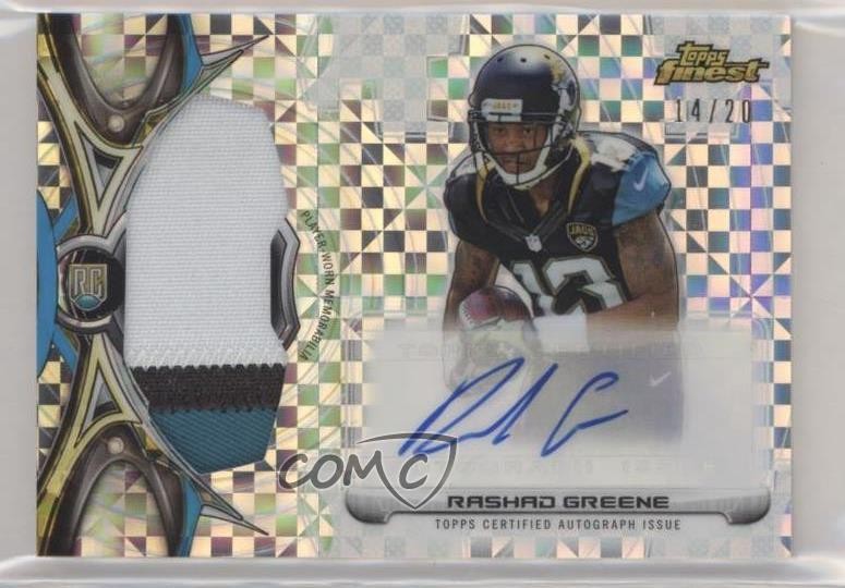 2015 Finest Rookie Refractor X-Fractor 14/20 Rashad Greene RPA Patch Auto RC im0