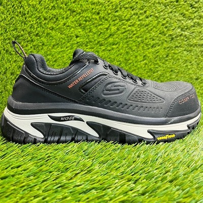 Skechers Road Walker Raylan Mens Size 7 Black Composite Toe Work Safety Shoes