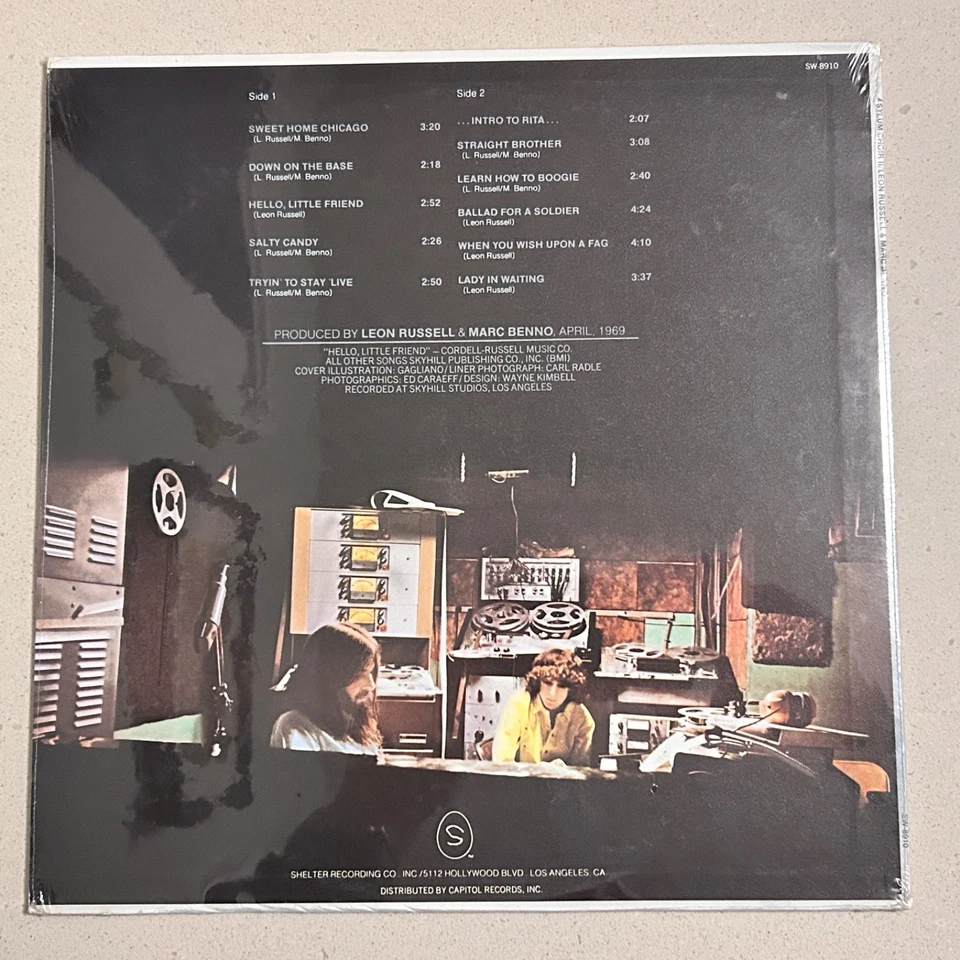 SEALED Leon Russell & Marc Benno "Asylum Choir II" US 1971 LP Shelter SW 8910 - Image 3 of 4