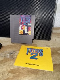 Tetris 2 Nintendo Entertainment System 1993 NES Cart & Manual Tested Working