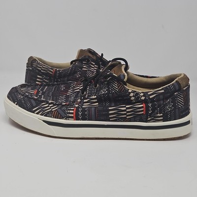 Twisted X Mens Shoes Southwest Aztek All Over Print Kicks 9M MCA0051 Boat Style