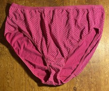 Vintage Lilyette By Maidenform Panties 8/XL Hot Pink With White Polka Dots NWOT