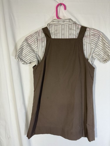 Vintage Girl Scout Brownie Uniform Jumper Romper Dress, Size 10 - Picture 2 of 6