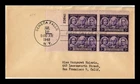 DR JIM STAMPS US COVER PROGRESS OF WOMEN FDC SCOTT 959 PLATE BLOCK UNCACHETED