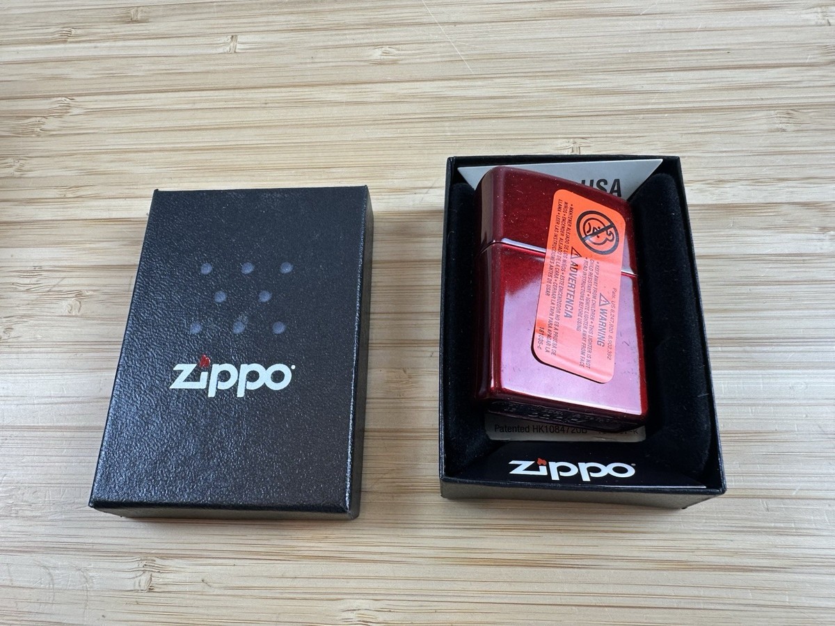 Zippo 21063 Classic Candy Apple Red Plated Plain Metal Windproof