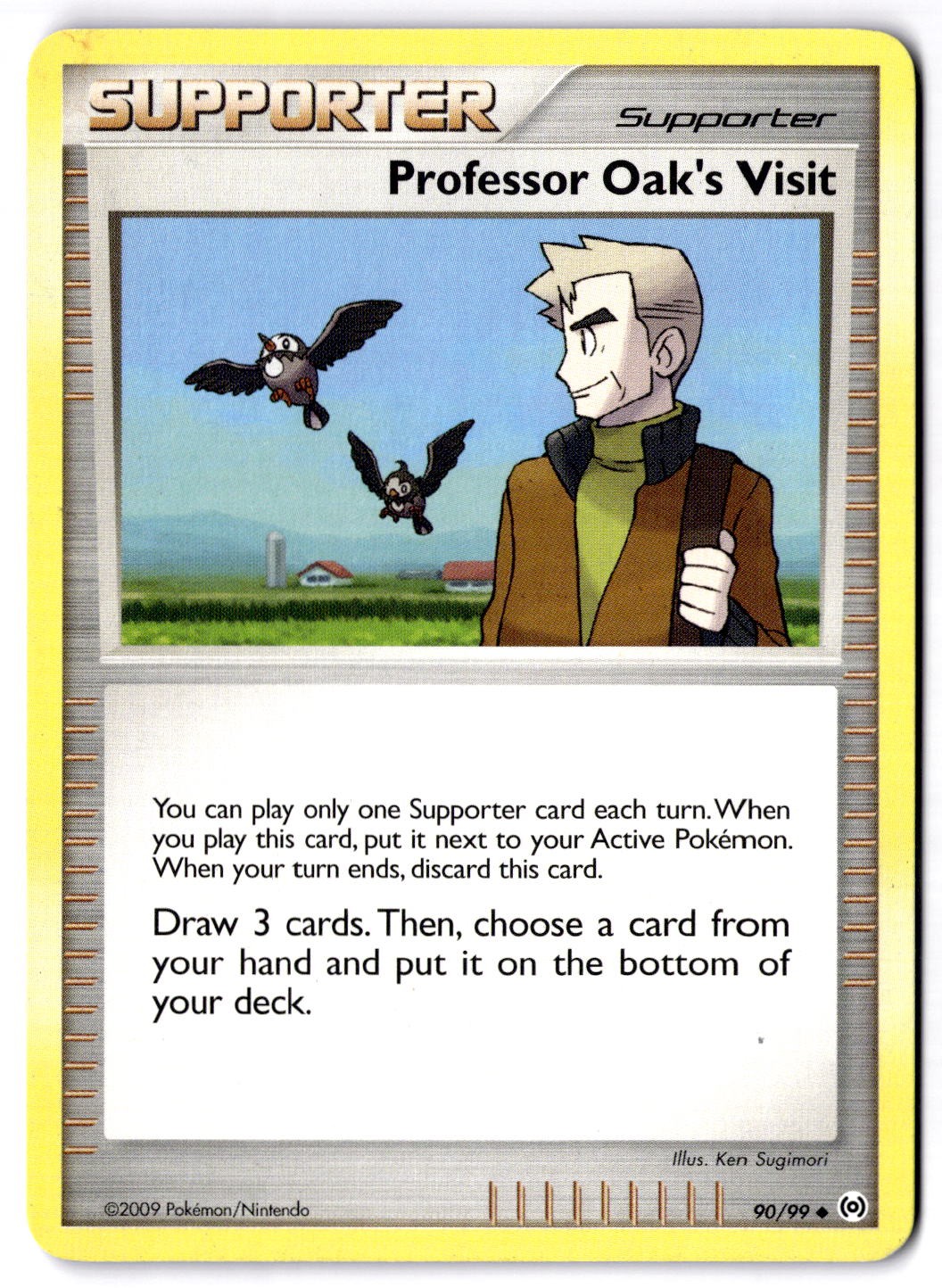 Professor Oak's Visit 90/99 Non-Holo 2009 Pokemon TCG