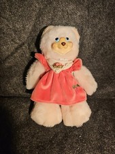 Vintage 1998 Fisher Price Briarberry Collection BERRYLYNN Plush Bear Pink Dress