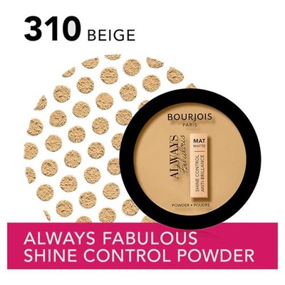 3 × Bourjois Paris Always Fabulous Shine Control Matte Powder 10g - 310 Beige