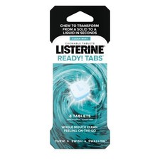 Listerine Ready! Tabs Chewable Mint Tablets with Clean Mint Flavor,32 packs of 8