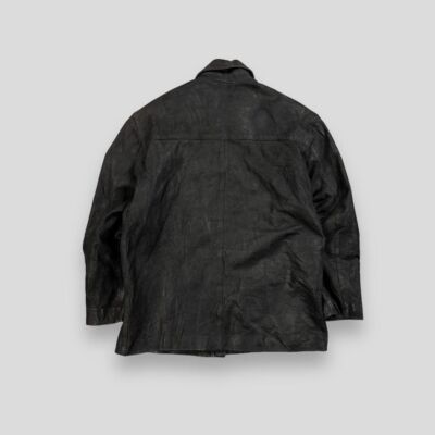 Vintage 90s Adidas Leather Bomber Jacket Black Large | eBay UK