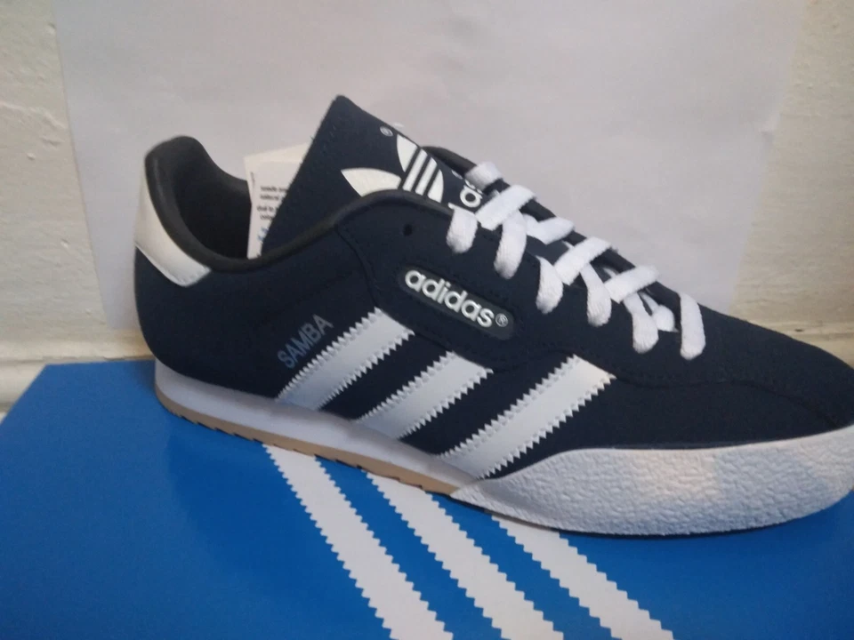 Adidas Samba Super Suede Mens Shoes Trainers UK Size 7-12 019332 Blue BNIB - Image 2 of 4