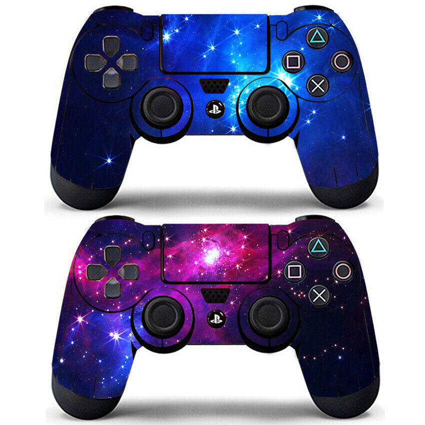 Nebula Cosmic Galaxy Purple Skin Decals Sticker Covers for PS4 Controller Remote