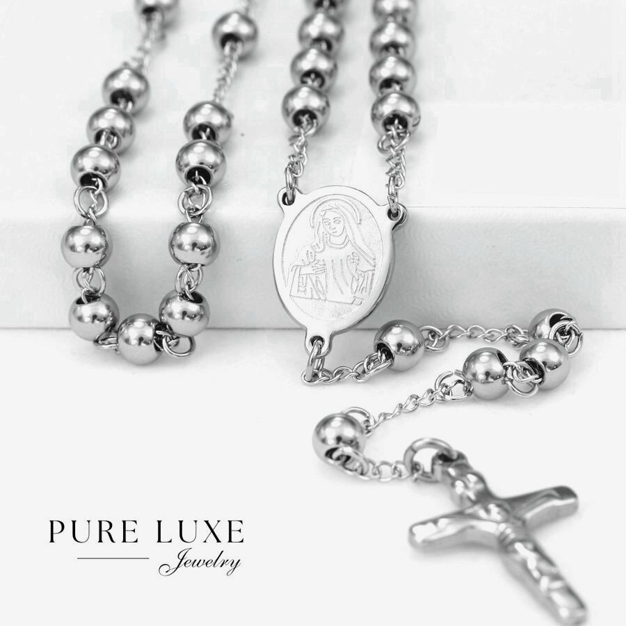 Tommassini Jewelry Cross + Virgin Mary Rosary ネックレス Tommassini Jewelry Cross + Virgin Mary Rosary ネックレス