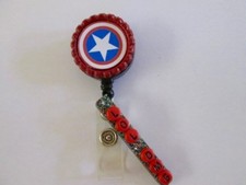 ID BADGE RETRACTABLE REEL CAPTAIN AMERICA NURSE,MEDICAL.ICU,PEDIATRIC
