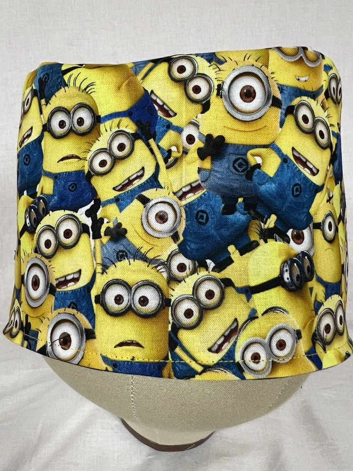 Men/Women Surgical Scrub Cap Lined Comic Character Big Eyes 100% Cotton - Image 2 of 3