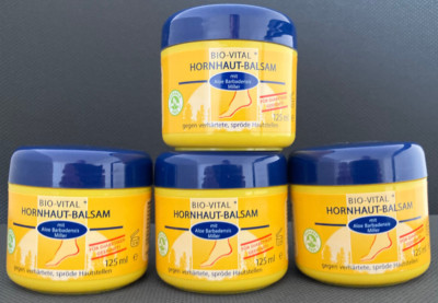 Bio-Vital Hornhaut Balsam Harnstoff Hornhautentfernung Fußcreme 125ml 4er Pack