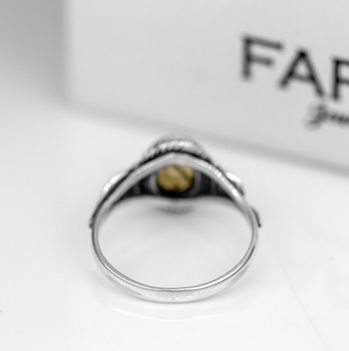 925 Sterlingsilber Damen oval geschnitten Labradorit Ring Edelstein Schmuck Geschenk - Bild 4 von 6