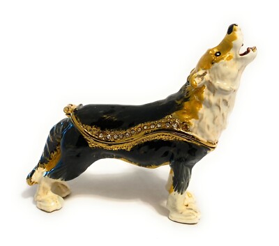 Qifu wolf Trinket Box, collectibles, christmas gifts, decorative, Wolf Figurines